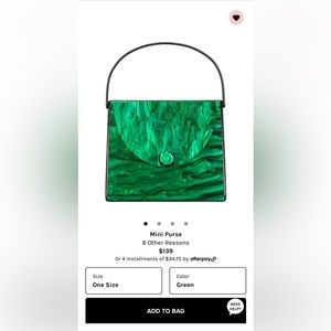 8 other reasons mini hard purse - green - beautiful!!!